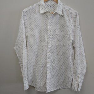 UNIQLO Men's Cotton Long Sleeve Casual Shirt